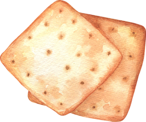 Square Crackers Illustration
