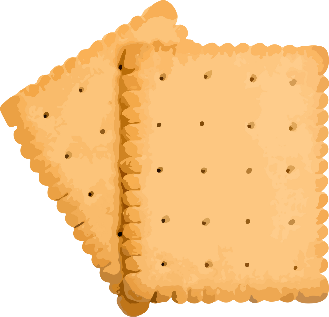 Golden Biscuit Crackers Illustration