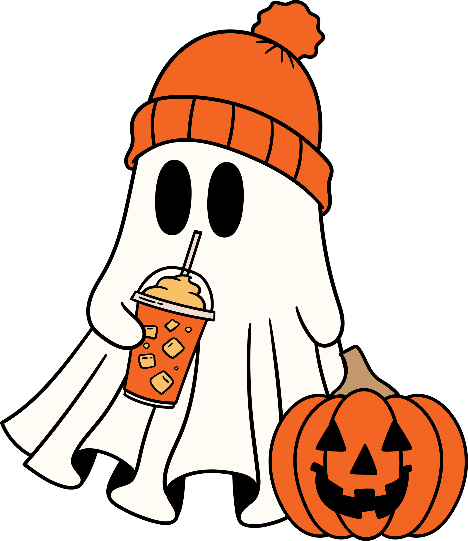 Halloween Cute Ghost Ice Coffee