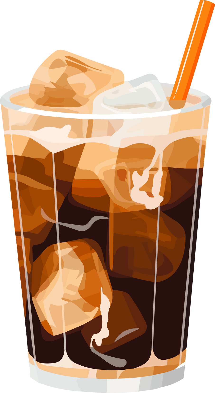 Iced Coffee in a transparent glass