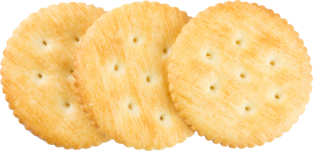 Three Round Crackers Cutout