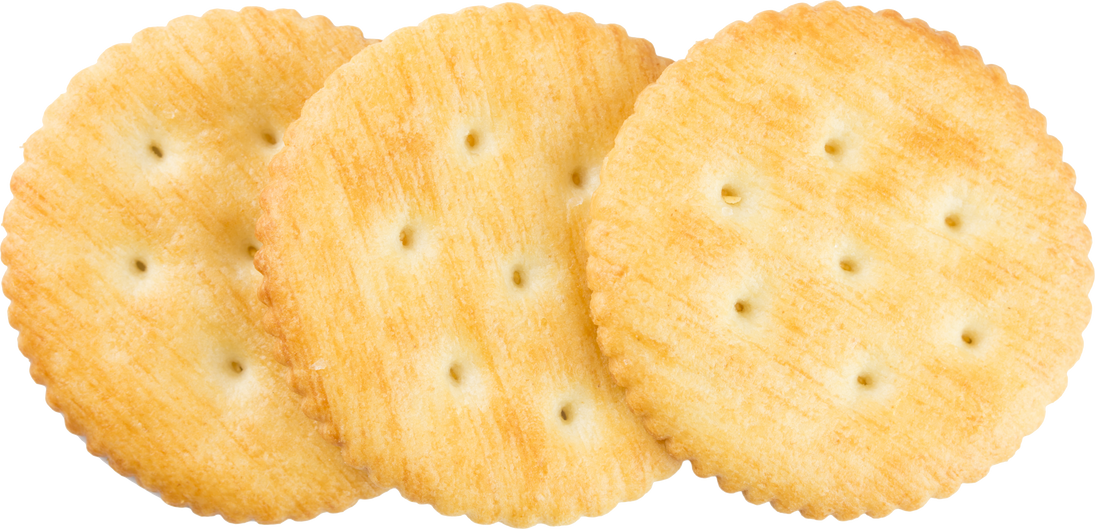 Three Round Crackers Cutout